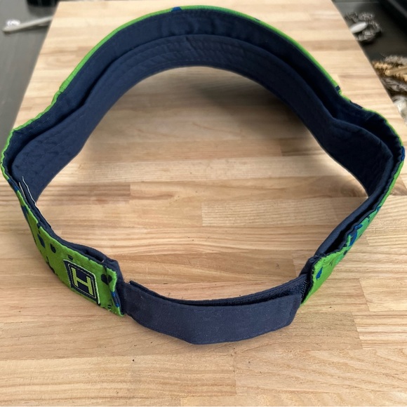 Heybo Outdoors Visor Hat NWOT Green and Blue Adjustable Velcro Back - Picture 4 of 6